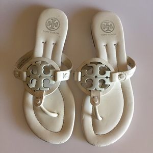 Tory Burch Miller Enameled Metal Double Sandals